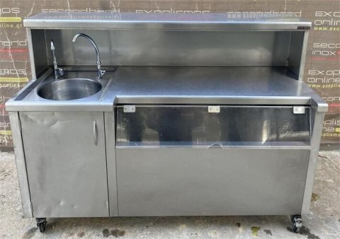 Ερμάριο / Πόστο Ανοξείδωτο Με Πάσο 170,5x70x124,5Cm Μεταχειρισμένο